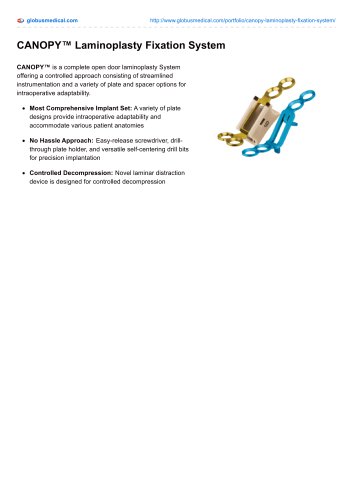 CANOPY? Laminoplasty Fixation System