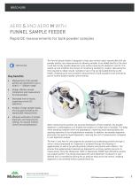 Aero S and Aero M with Funnel sample feeder - Rapid QC measurements for bulk powder samplef