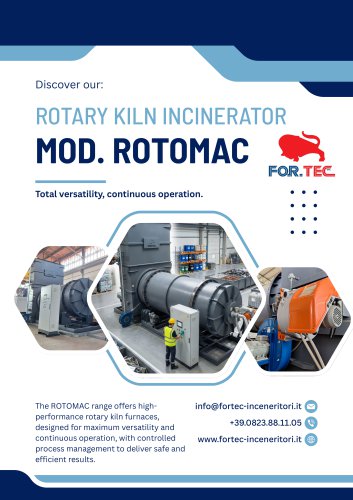 ROTARY KILN INCINERATOR MOD. ROTOMAC