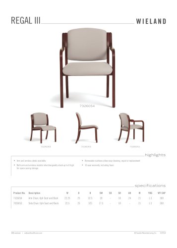 regal III-side and arm chair