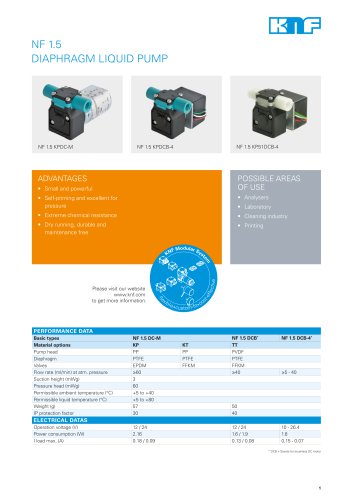 NF 1.5 DIAPHRAGM LIQUID PUMP