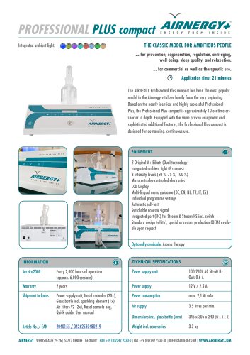 AIRNERGY Professional Plus compact - Airnergy - PDF Catalogs