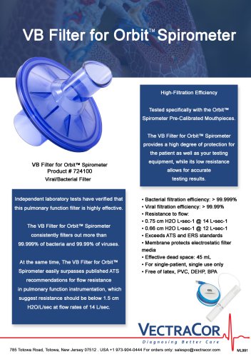 VB Filter for Orbit&trade; Spirometer