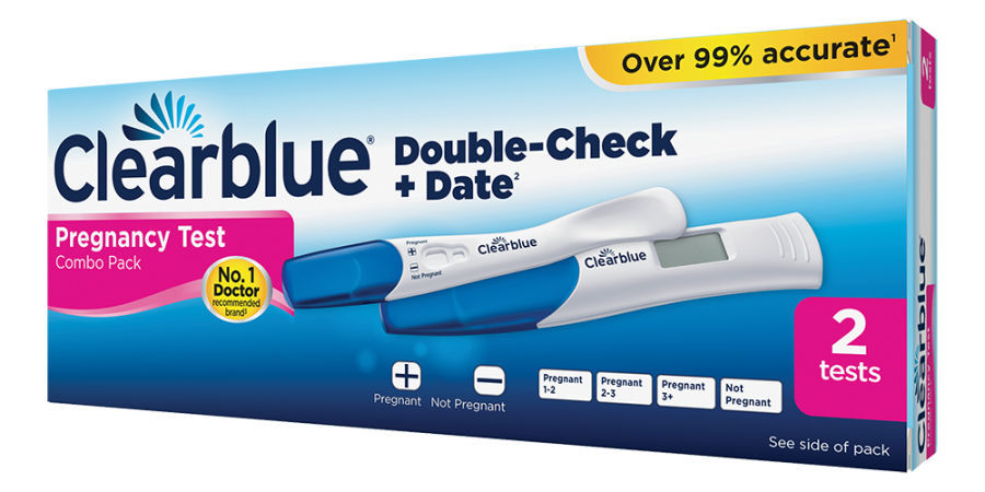 Teste rápido de gravidez - Double-Check & Date - Clearblue - de