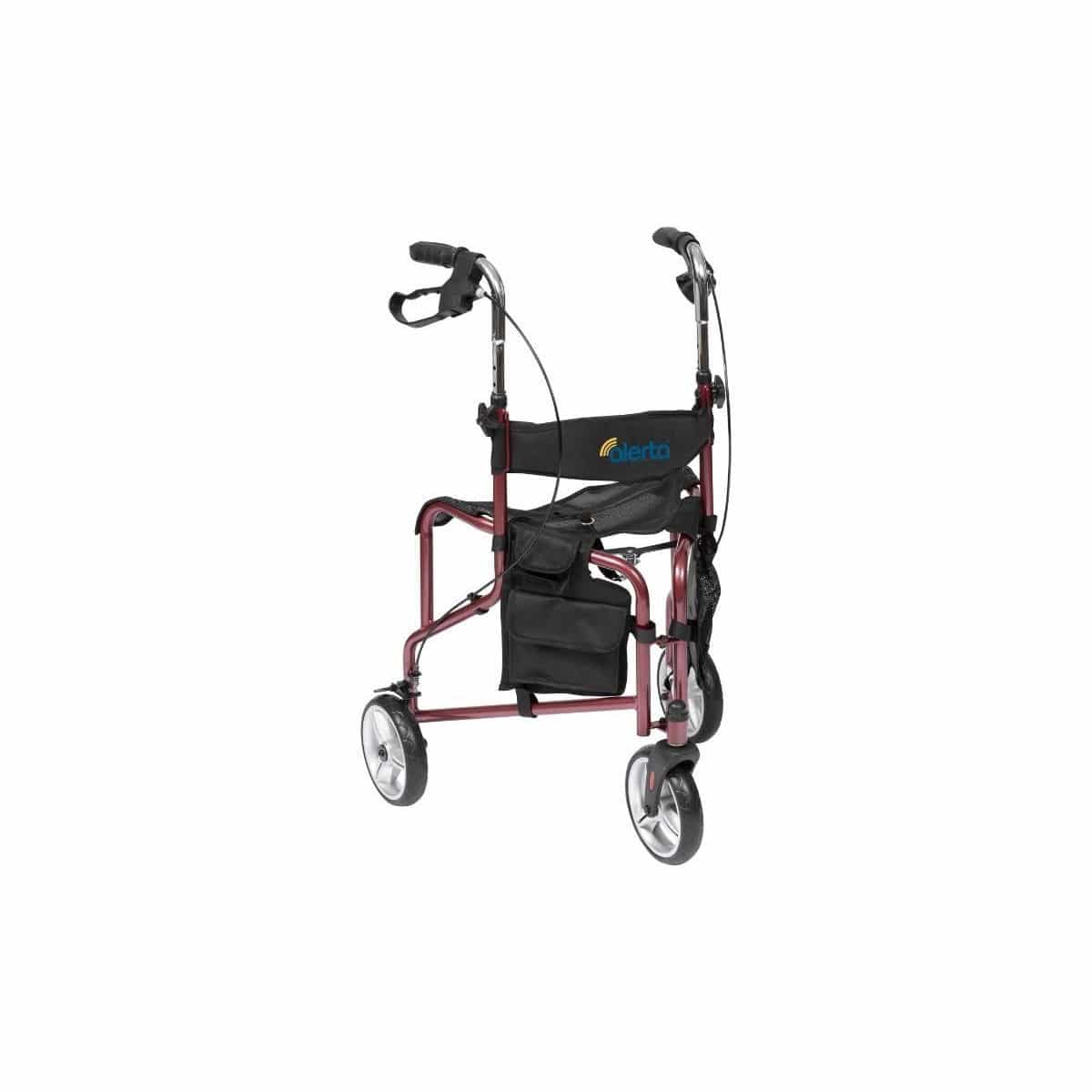 Andador de 3 rodas - ALT-R004 - Alerta Medical - dobrável / com assento