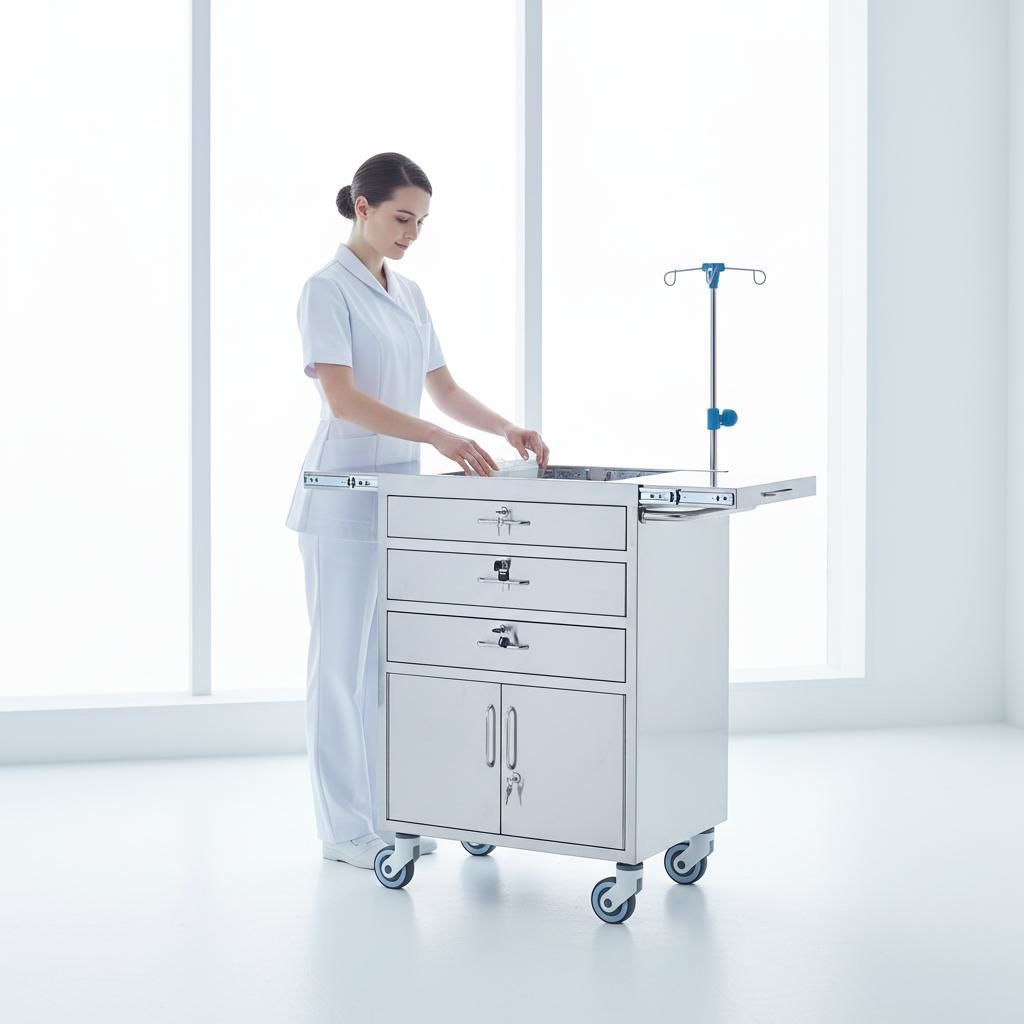 Carrinho para hospital - B17 - Fangge Medical - elevatório / em aço ...
