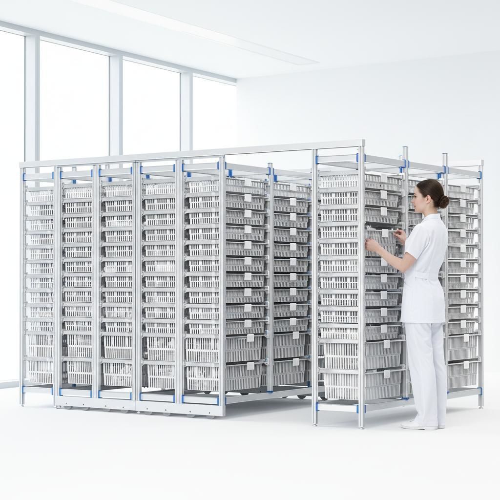 Estante modular - FG-P-6012F03/6 - Fangge Medical - para caixas / para ...
