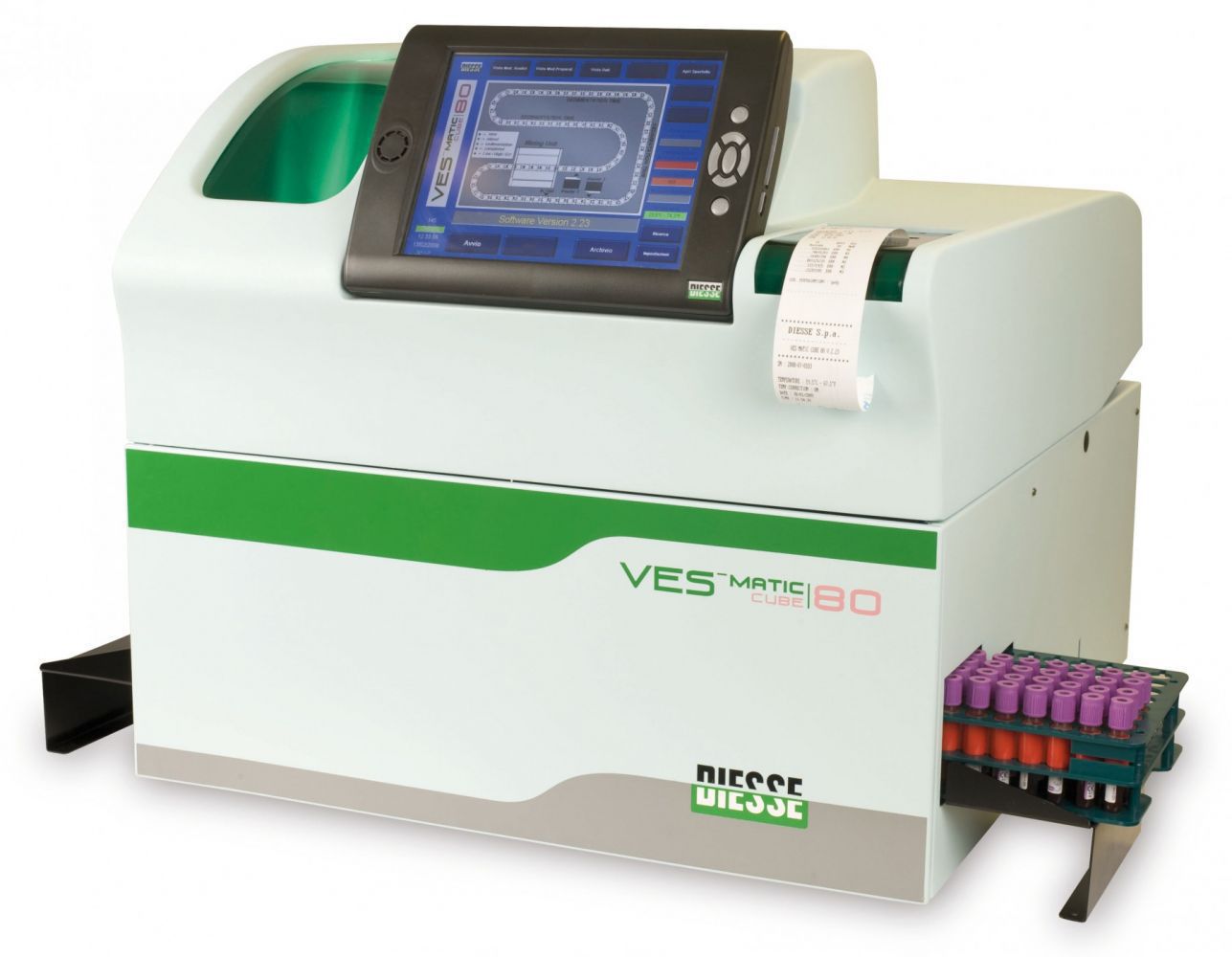Analisador de velocidade de hemossedimentação automático VESMATIC CUBE 80 Diesse Analisador de velocidade de hemossedimentação automático VESMATIC CUBE 80 Diesse