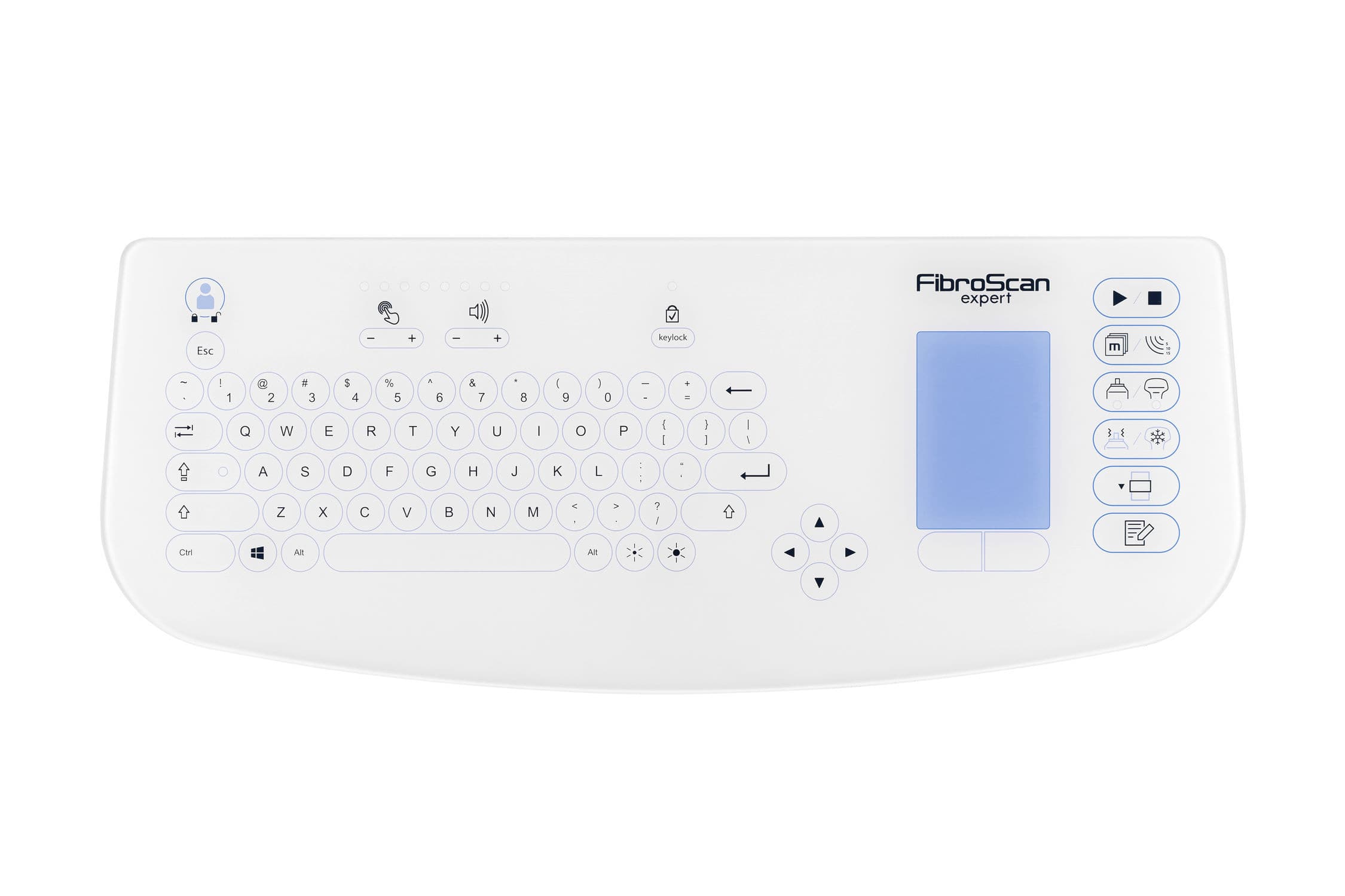 Teclado hospitalar de vidro - TACTYS - USB