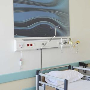 régua de gases medicinais de parede