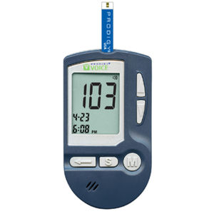 medidor de glicose com dispositivo de voz