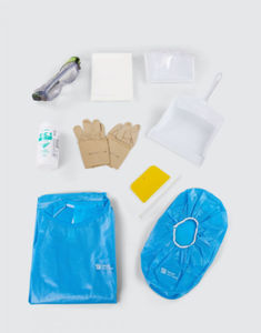 kit de limpeza de emergência citostático