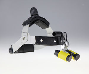 lupa binocular com cinta de cabeça