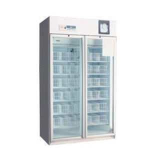 refrigerador para banco de sangue / vertical / 2 portas / com porta de vidro
