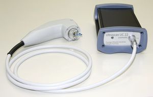 aparelho de ultrassom de mesa com carrinho