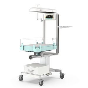 berço aquecido neonatal com lâmpada para fototerapia