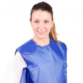 avental de proteção radiológica com proteção frontal