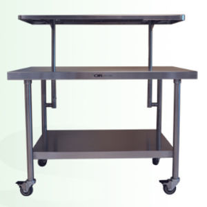 mesa para instrumental em aço inoxidável