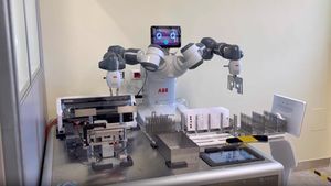 robô de entregas para laboratório