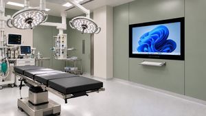 estação de trabalho informática para salas de cirurgia