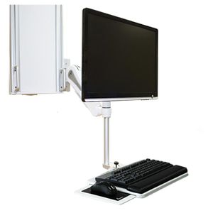 suporte para monitor de parede / médico / com suporte para teclado