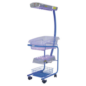 aparelho de fototerapia neonatal / com rodízios / com luz azul