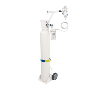 sistema de oxigenoterapia com carrinho / com garrafa de oxigênio / com máscara de oxigênio