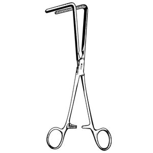 pinça clamp / cirúrgica / reutilizável / hemostática