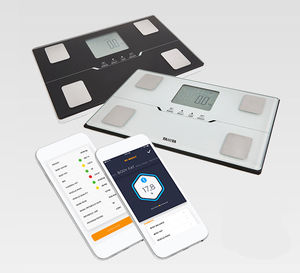 analisador de composição corporal para medição da massa gorda / com display LCD / plataforma / com Bluetooth