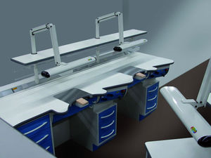 estação de trabalho para laboratório dentário dupla