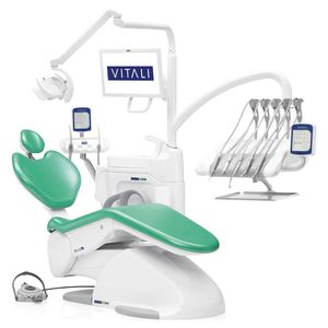 conjunto odontológico com apoio de cabeça regulável 1