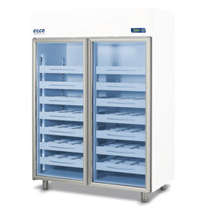 refrigerador de laboratório / vertical / com rodízios / 2 portas