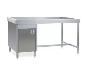 mesa de embalsamamento em aço inoxidável