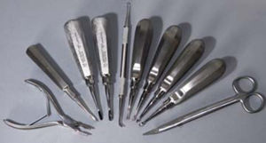 kit de instrumentos veterinários para exodontia