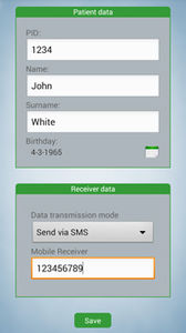 aplicativo para iOS de gestão de dados de paciente / hospitalar