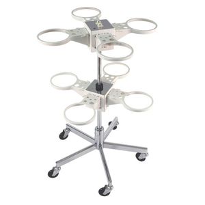 suporte para frasco coletor com rodízios