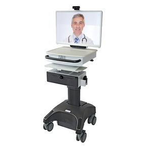 carrinho de telemedicina com altura regulável