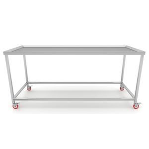 mesa de embalsamamento com rodízios 1