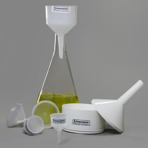 funil de laboratório em polipropileno
