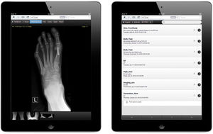 aplicativo para iOS para imagens médicas