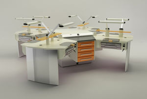 estação de trabalho para laboratório dentário com iluminação 1