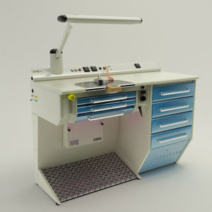 estação de trabalho para laboratório dentário com iluminação