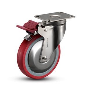 roda em aço inoxidável