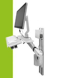 Braço de suporte para monitor com ajuste de inclinação - A132GW - Athena Medical - para tela / cirúrgico / de parede