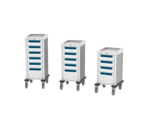 Carrinho para tratamentos - Bedside Ecoline - Pegasus Medical Concepts - com gavetas