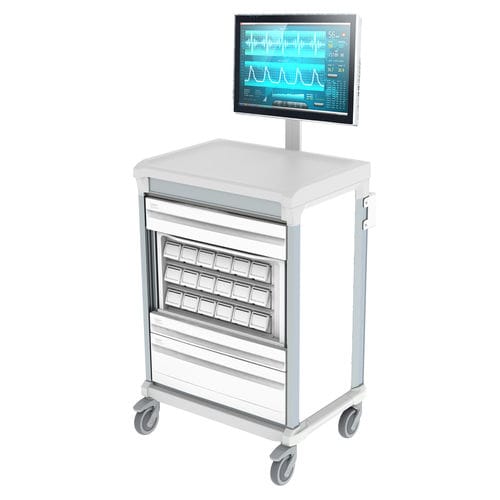 Carrinho para computador para distribuição de medicamentos - Pegasus Medical Concepts