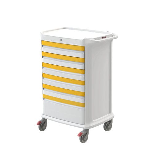 Carrinho para hospital - POLY ISO  - Pegasus Medical Concepts - para medicamentos / de isolamento / com gavetas