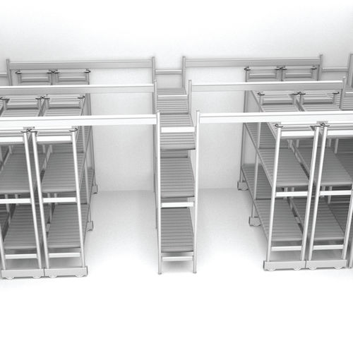 Suporte de armazenamento modular - SALUS HIGH DENSITY SHELVING - Pegasus Medical Concepts - em alumínio / de alta densidade