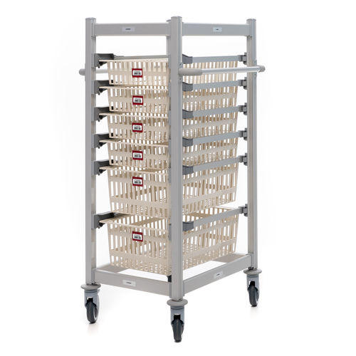 Carrinho para hospital - SALUS CART Single U + EZ-Slide - Pegasus Medical Concepts - para uso geral / para medicamentos / de transporte
