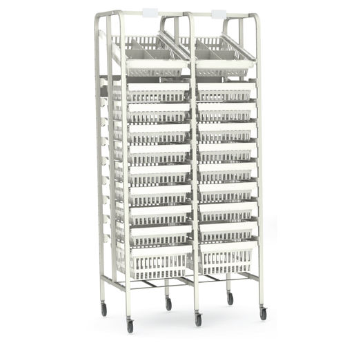 Suporte de armazenamento modular - Rack System UU - Pegasus Medical Concepts - com rodízios / de alta densidade